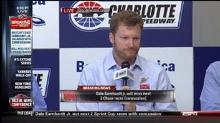 Dale Earnhardt, Jr. To Miss Two Chase Races After Suffering Concussion In Massive Talladega Wreck
